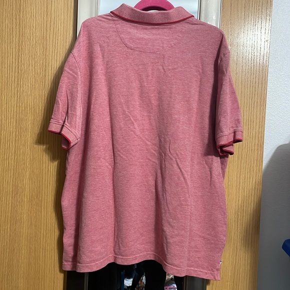 Palm Beach 2XL Classic Fit Vermillion Red and white 3 button golf polo shirt - Picture 7 of 10